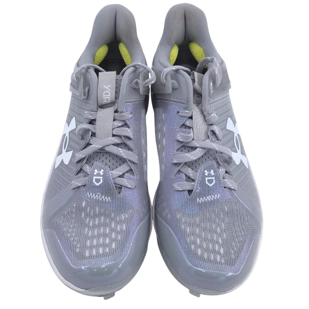 Under Armour Yard Low MT Baseball Cleats Mens 7 Gray Shoes Lightweight Metal NEW